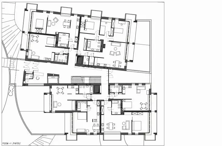 Villa Emmaus, first floor plan