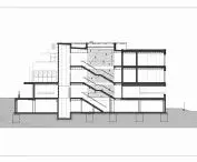 Villa Emmaus, cross-section