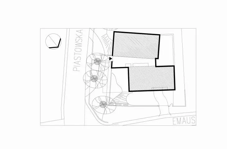 Willa Emaus, plan zagospodarowania terenu