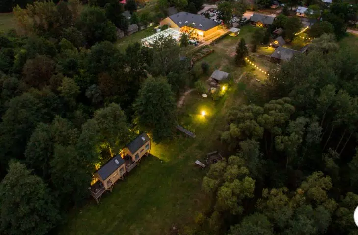 Siedlisko Sobibór widziane z lotu ptaka