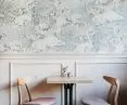 Delicate wallpaper in flamingos