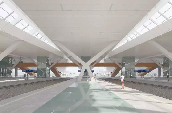 Warsaw West railway station, visualization