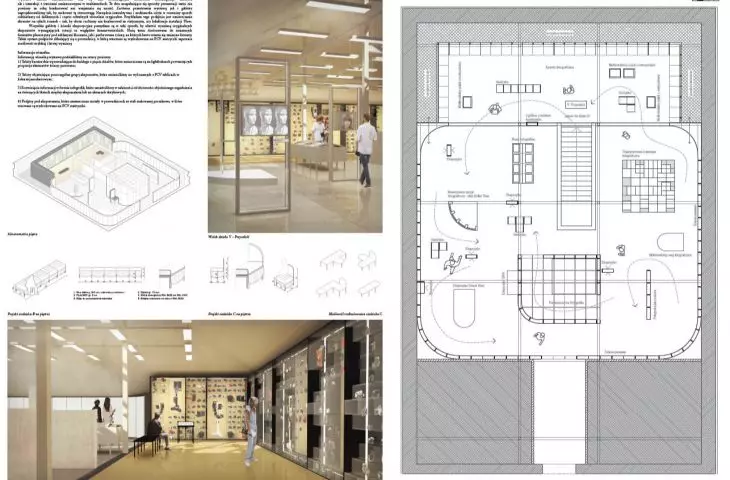 Second prize Maciej Siuda Studio. Axonometry and projection