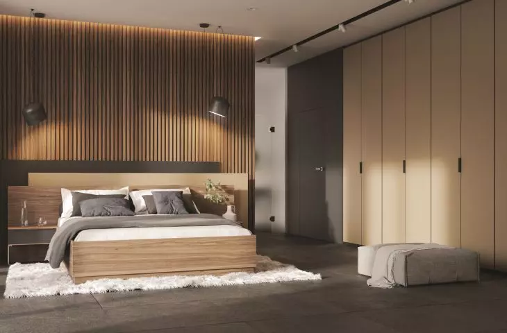 Swinging doors in the bedroom