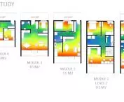 Estate in Saint-Denis, exposure of individual modules