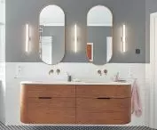 Custom-made cabinet for washbasins 