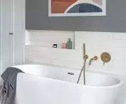 The bath room also accommodated a bathtub