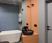 Second bathroom with a colorful touch