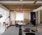 View from above the kitchen island