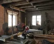 Interior of the house during the works 