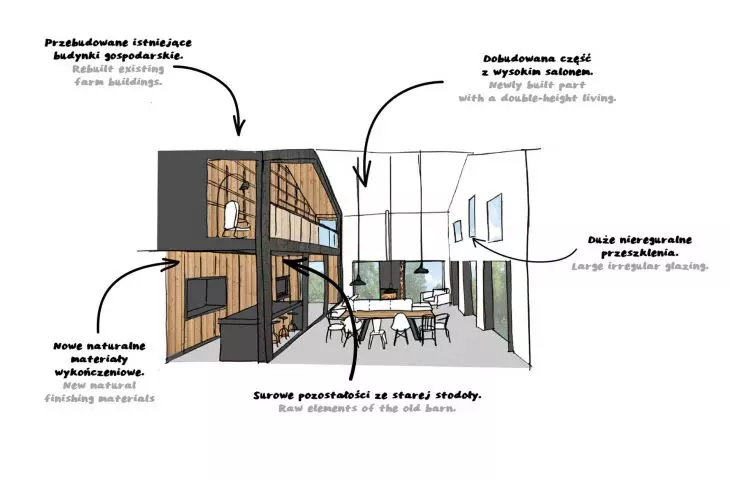 double height living room diagram