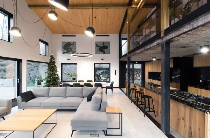 salon i otwarta kuchnia