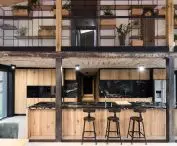view of kitchen and floor
