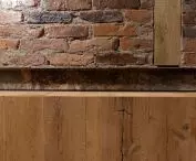 brick and wood in the interior