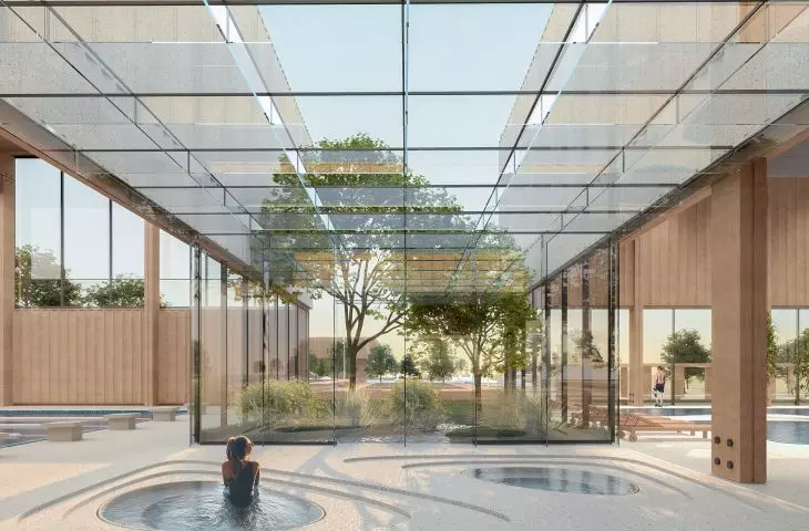 Recreational part of the swimming pool