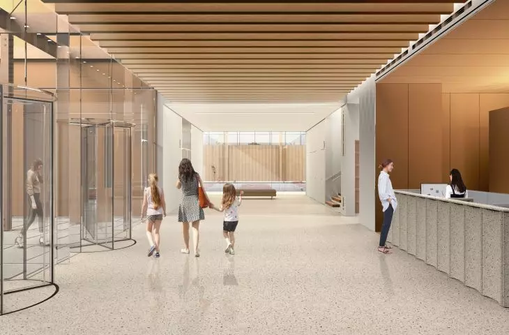 The entrance hall of the swimming pool