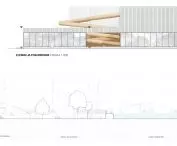 Piaseczno swimming pool project, elevations and sections