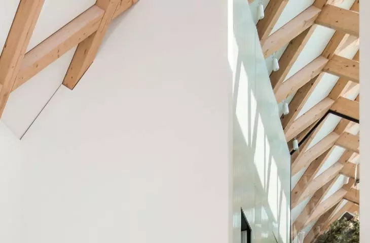 Visible roof truss