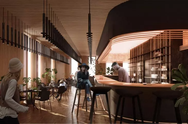 Centrum Kultury Przędzalnia, wnętrze kawiarni