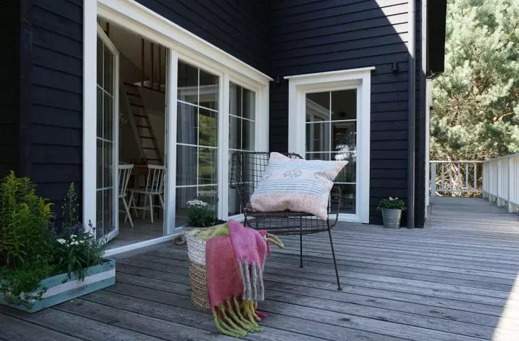 On the veranda 