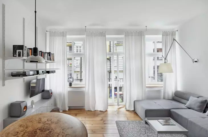 There is a lot of natural light in the apartment