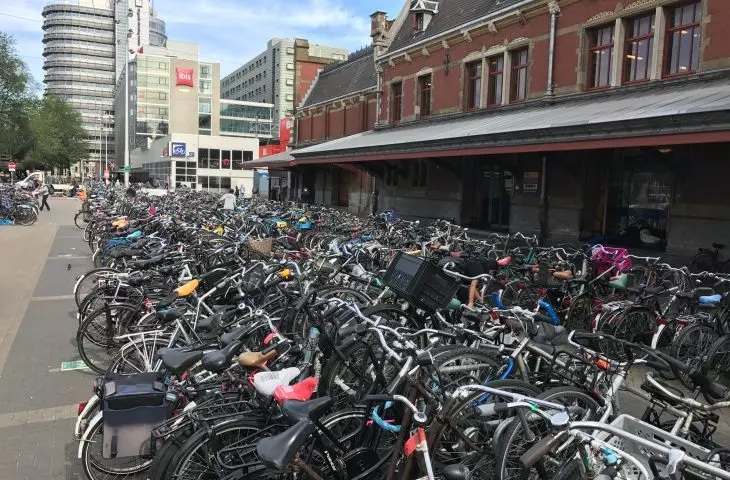 Rowery przy stacji Amsterdam Centraal