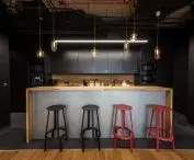 Kitchen with kitchen island