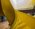Spiral yellow staircase