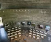 Interior of the pavilion, multifunctional first floor space
