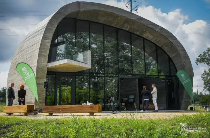 Education Pavilion Stone, glass front