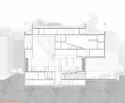 Cross-section of the auditorium