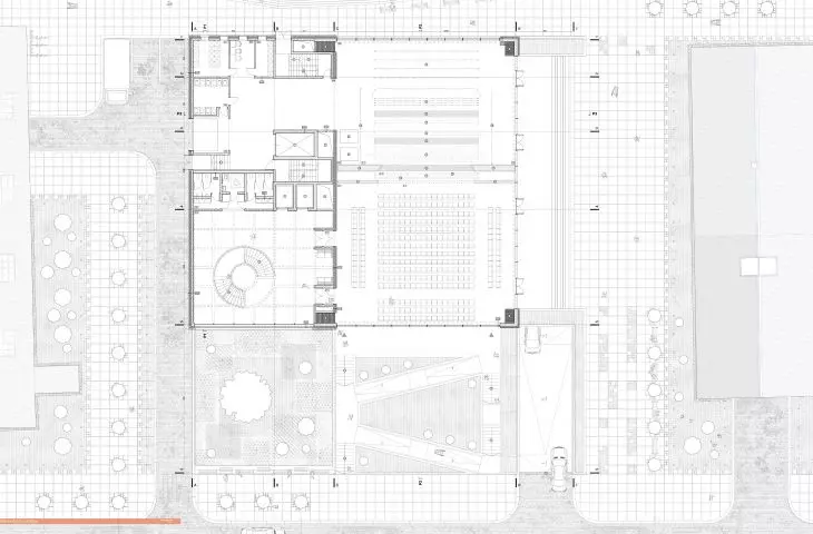 Centrum Kultury Przędzalnia, rzut parteru