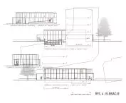 Exhibition pavilion of the high school of fine arts in Olsztyn, elevations