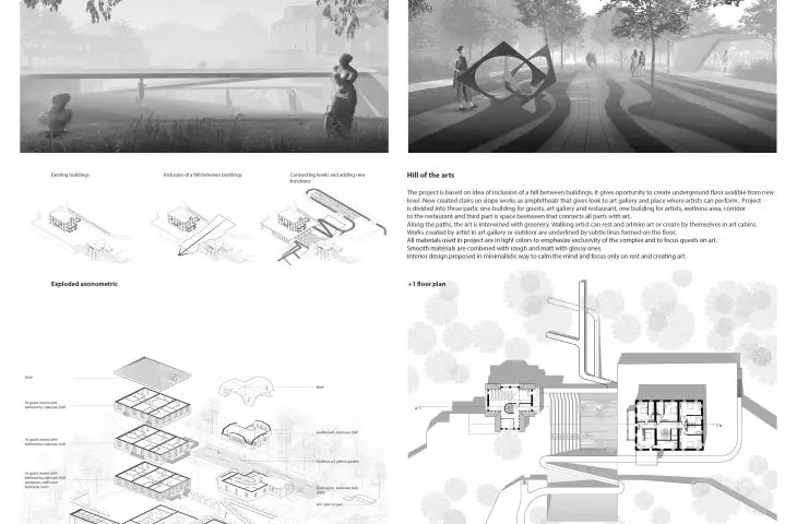 Hotel for artists, competition board
