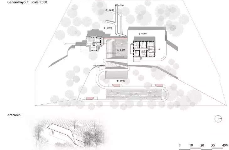 Hotel for artists, site plan