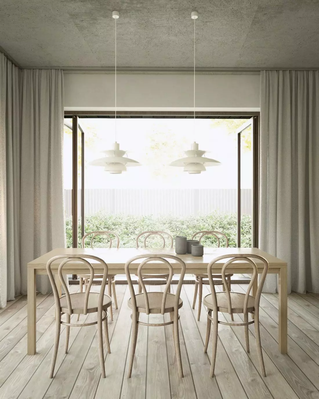 architekci zaprojektowali także spójne wnętrza domu