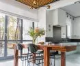 Dining room overlooking the forest