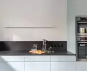 Color of kitchen cabinets corresponds with the floor