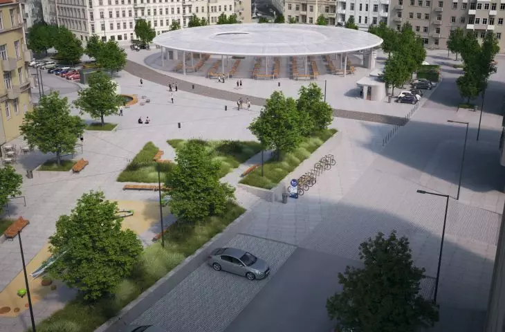 Reconstruction project of Łazarski Market, design: APA Jacek Bułat