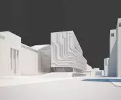 a model of a multifunctional building