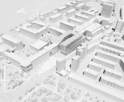 makieta koncepcji architektonicznej zagospodarowania terenu w rejonie ul. Czarnowiejskiej