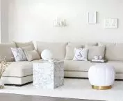 Delicate pillows with a face motif