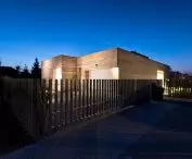 Cedar House at night