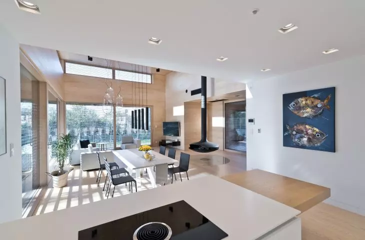 Cedar House, kitchen and dining room