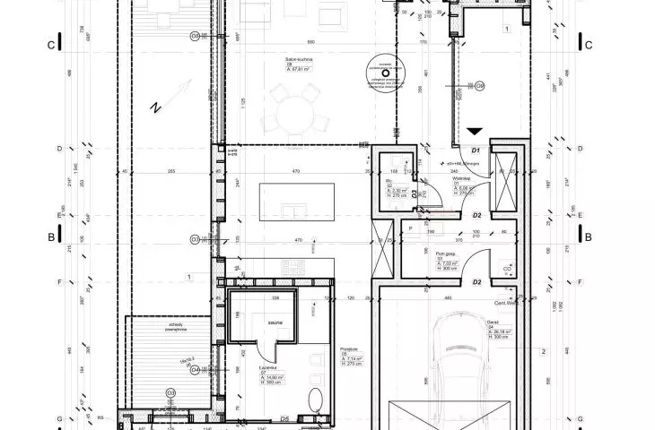Cedar House, projection