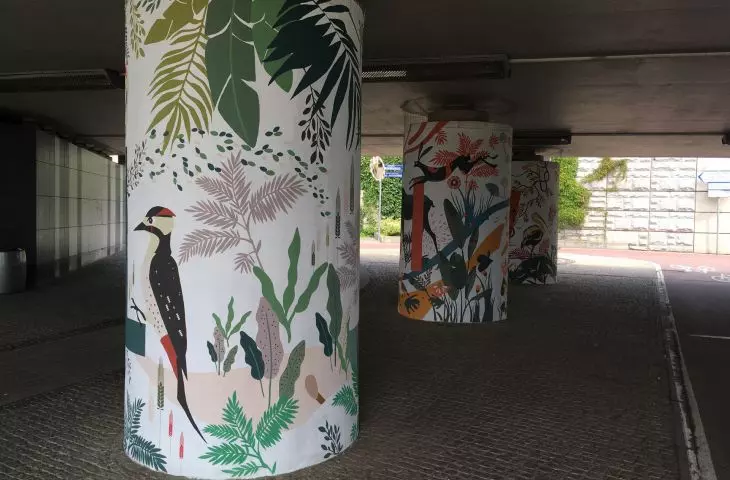 Forest animals at Mogilskie Roundabout