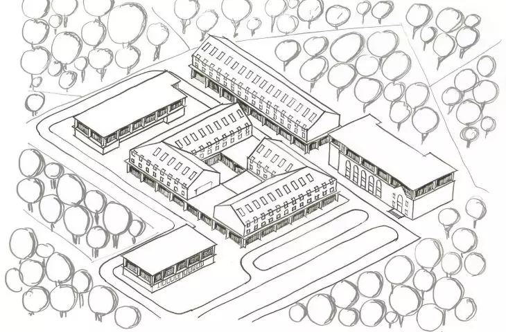 sketch, axonometry