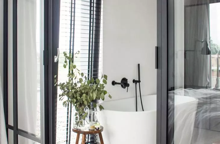 Glass door seen from the other side