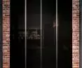 Dark glass doors
