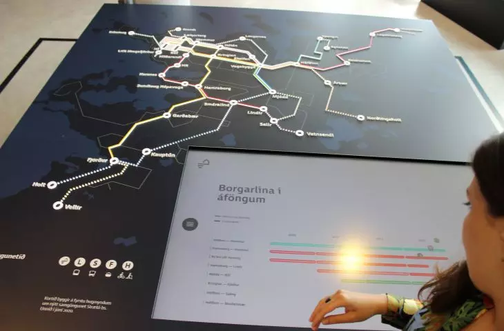 ekspozycja na wystawie Borgarlinan, lipiec 2020 